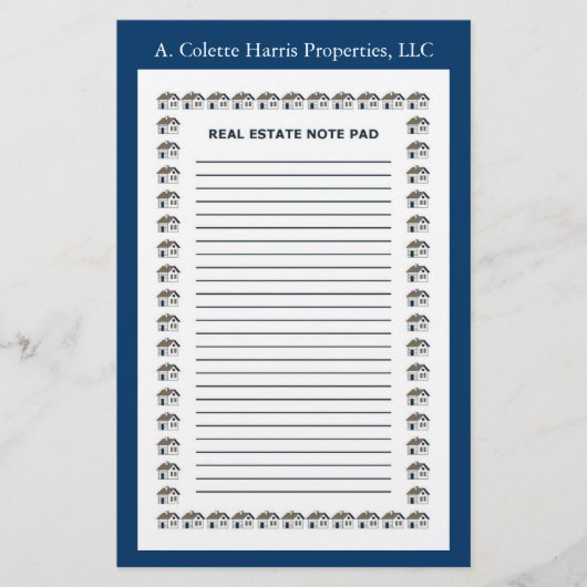 Real Estate Note Pad - Design 1 Briefpapier (Voorkant)