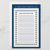 Real Estate Note Pad - Design 1 Briefpapier (Voorkant / Achterkant)