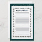 Real Estate Note Pad - Design 4 (Voorkant / Achterkant)