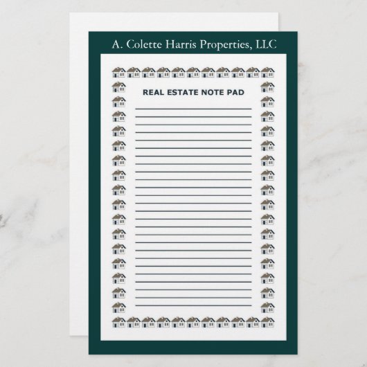 Real Estate Note Pad - Design 4 (Voorkant / Achterkant)