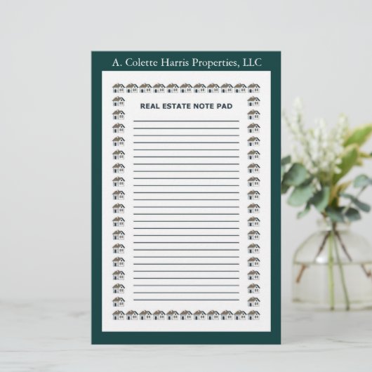 Real Estate Note Pad - Design 4 (Staand voorkant)