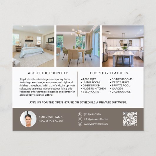 Real Estate Open House Invite Flyer (Achterkant)