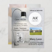 Real Estate Open House Kaart - Uitnodigingen (Voorkant / Achterkant)