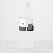 Real Estate Open House QR Code Marketing Waterfles Etiket (Achterkant)