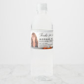 Real Estate Open House QR Code Waterfles Etiket (Voorkant)