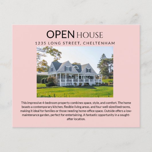 Real Estate Open House Targeting Postcards & Flyer (Voorkant)