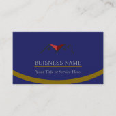 Real Estate Personalized Navy Blue  Visitekaartje (Voorkant)