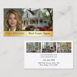 Real Estate Photo White House Kitchen Fireplace Visitekaartje