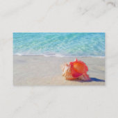 Real Estate Piece of Paradise Beach Waves Seashell Visitekaartje (Achterkant)