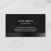 Real Estate Professional Black Visitekaartje (Achterkant)