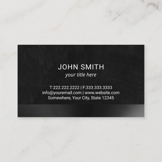 Real Estate Professional Black Visitekaartje (Achterkant)