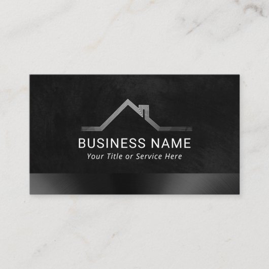 Real Estate Professional Black Visitekaartje (Voorkant)