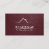 Real Estate Professional Burgundy Red Realtor Visitekaartje (Voorkant)