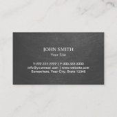 Real Estate Professional Dark Grey Realtor Visitekaartje (Achterkant)