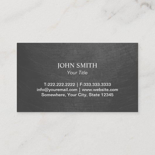 Real Estate Professional Dark Grey Realtor Visitekaartje (Achterkant)