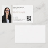 Real Estate Professional Insert of Add Photo QR Visitekaartje (Voorkant / Achterkant)
