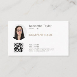 Real Estate Professional Insert of Add Photo QR Visitekaartje