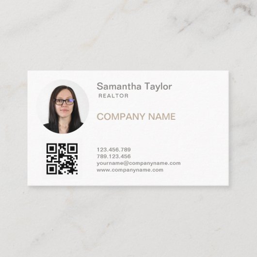 Real Estate Professional Insert of Add Photo QR Visitekaartje (Voorkant)