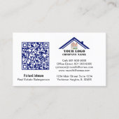 Real Estate Professional Logo QR Code Visitekaartje (Voorkant)