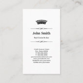 Real Estate - Professional Modern Black White Visitekaartje (Achterkant)