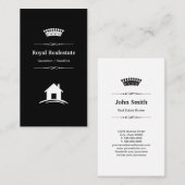 Real Estate - Professional Modern Black White Visitekaartje (Voorkant / Achterkant)