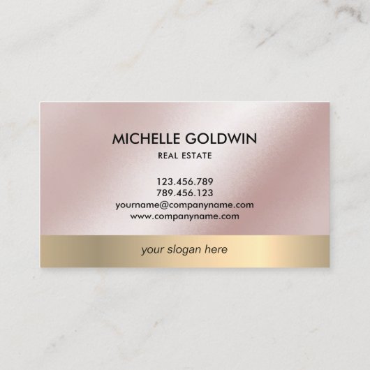 Real Estate Professional Modern Script House Busin Visitekaartje (Achterkant)