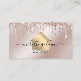 Real Estate Professional Modern Script House Busin Visitekaartje