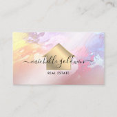 Real Estate Professional Modern Script House Busin Visitekaartje (Voorkant)