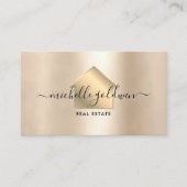 Real Estate Professional Modern Script House Busin Visitekaartje (Voorkant)