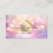 Real Estate Professional Modern Script House Busin Visitekaartje (Voorkant)