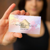 Real Estate Professional Modern Script House Busin Visitekaartje