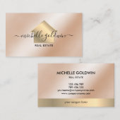 Real Estate Professional Modern Script House Busin Visitekaartje (Voorkant / Achterkant)