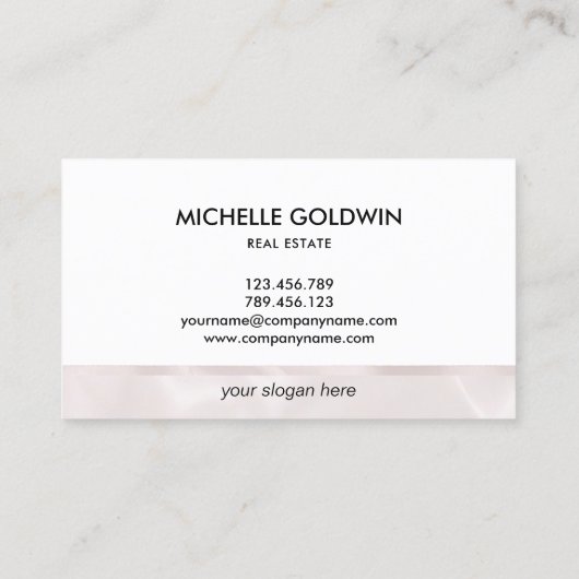 Real Estate Professional Modern Script House Busin Visitekaartje (Achterkant)