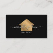 Real Estate Professional Modern Script House Busin Visitekaartje (Voorkant)