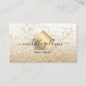 Real Estate Professional Modern Script House Busin Visitekaartje (Voorkant)