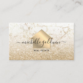 Real Estate Professional Modern Script House Busin Visitekaartje