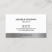 Real Estate Professional Modern Script House Visitekaartje (Achterkant)