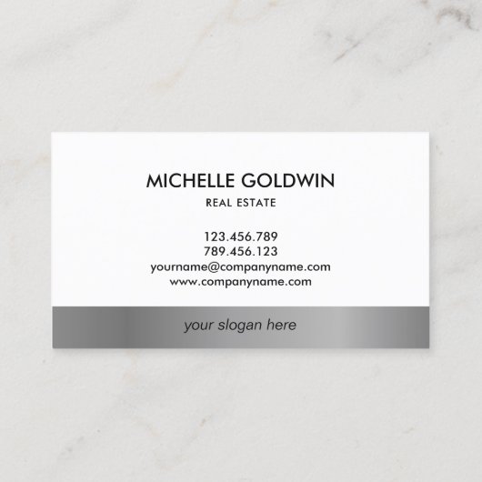 Real Estate Professional Modern Script House Visitekaartje (Achterkant)