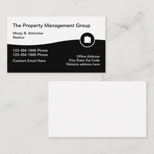 Real Estate Professional Property Management Visitekaartje (Voorkant / Achterkant)