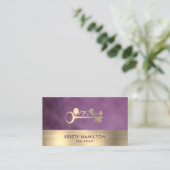 real estate professional realtor key add photo bus visitekaartje (Staand voorkant)