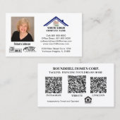 Real Estate Professional Voeg de QR-code van de Fo Visitekaartje (Voorkant / Achterkant)