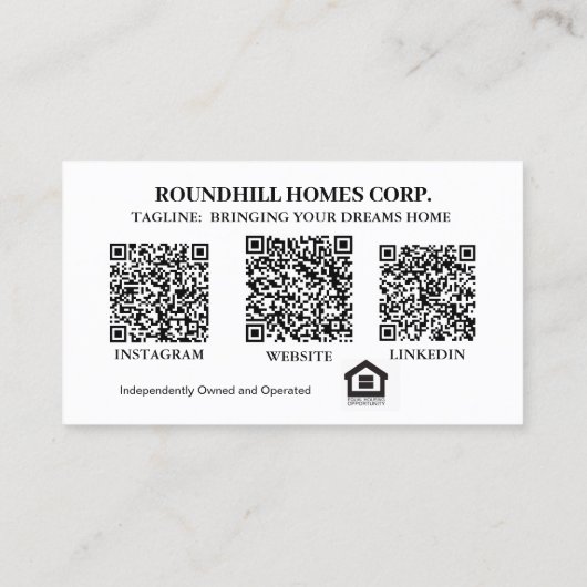 Real Estate Professional Voeg de QR-code van de Fo Visitekaartje (Achterkant)