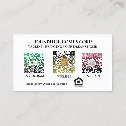 Real Estate Professional Voeg de QR-code van de Fo Visitekaartje (Achterkant)