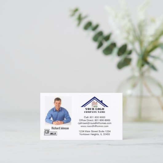 Real Estate Professional Voeg de QR-code van de Fo Visitekaartje (Staand voorkant)