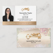 Real Estate Professional voegt de Foto en de Bezig Visitekaartje (Voorkant / Achterkant)