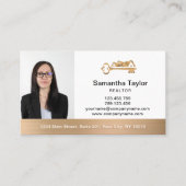 Real Estate Professional voegt de Foto en de Bezig Visitekaartje (Voorkant)