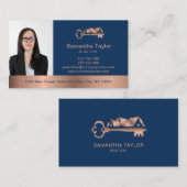 Real Estate Professional voegt de Foto en de Bezig Visitekaartje (Voorkant / Achterkant)