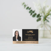 Real Estate Professional voegt de Foto en de Bezig Visitekaartje (Staand voorkant)