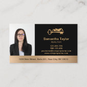 Real Estate Professional voegt de Foto en de Bezig Visitekaartje (Voorkant)