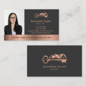 Real Estate Professional voegt de Foto en de Bezig Visitekaartje (Voorkant / Achterkant)